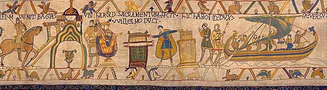 The Oath scene 1 - Bayeux Tapestry